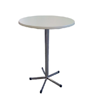 Bistro.-/ Stehtisch chrom/weiß Ø 70 cm
