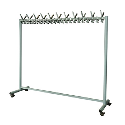 mobile Garderobe mit 68 Haken