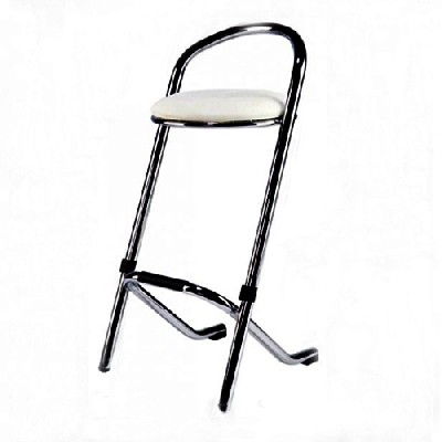 Barhocker weiß stapelbar Chrom