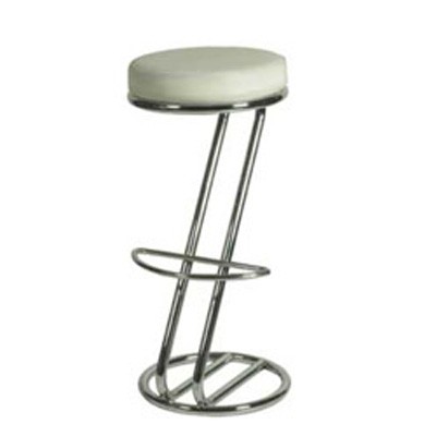 Barhocker chrom Z Form weiß