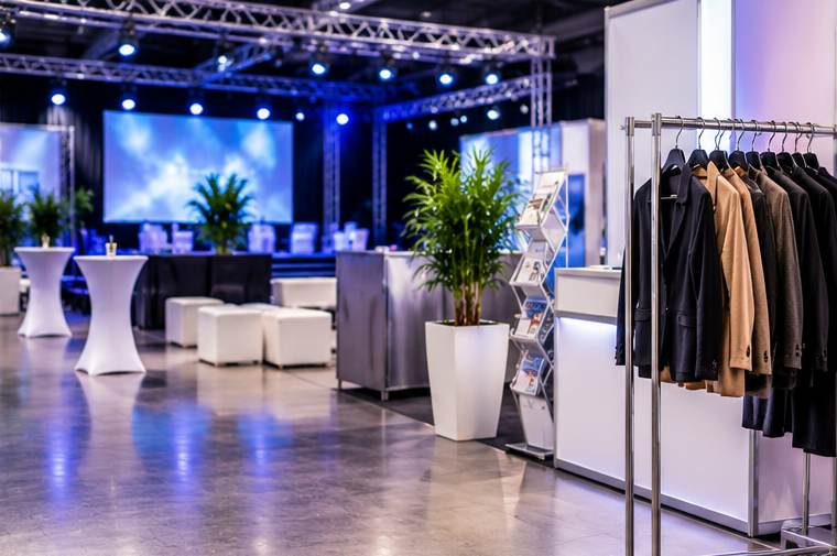 Garderobe & Messe & Bühne
