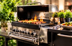 Gasgrill mit Grillgut